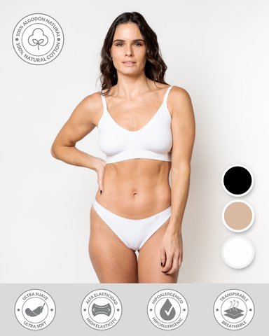 PACK 3 CALZÓN ALGODÓN MUJER UNICA LINGERIE MULTICOLOR COLALESS HYDROFLEX SIN DEMARCACIÓN SURTIDO - 1
