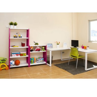 ESTANTERÍA HABITAT PLUS 5/300 ROSA/BLANCO - 5