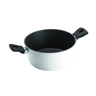 CACEROLA 2 ASA 20CM BLANCO ANTIADHERENTE DAILY - 1