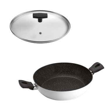 SET WOK 2 ASAS 24CM ANTIADHERENTE  CON TAPA DAILY - 1