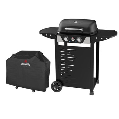 SET PARRILLA ELECTRICA 2 QUEMADORES MANHATTAN BLACK + FUNDA XS - 1