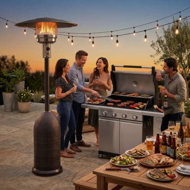 ESTUFA A GAS EXTERIOR TERRAZA SETAX RATTAN BLT - 5