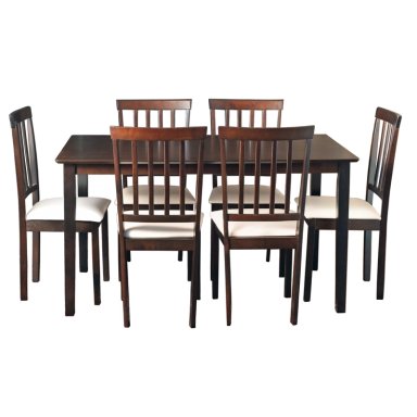 JUEGO COMEDOR SWEET HOGAR MANCHESTER 6 SILLAS CHOCOLATE MADERA - 7