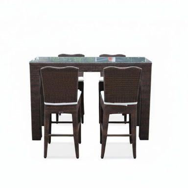 BAR RATTAN POLIVINILICO CON 4 SILLAS - 1