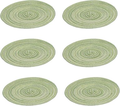 6 INDIVIDUALES VERDE PISTACHO - 4
