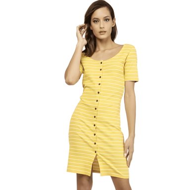 VESTIDO AJUSTADO MUJER JACQUELINE DE YONG AMARILLO - 1