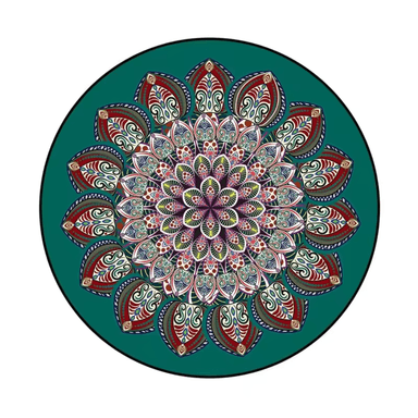 ALFOMBRA ANTIDESLIZANTE REDONDA 200 CM PISO HOGAR DECORATIVA - 3