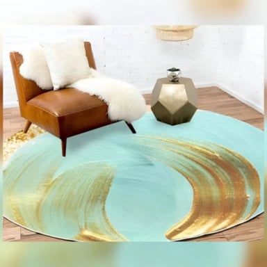 ALFOMBRA ANTIDESLIZANTE REDONDA 200 CM PISO HOGAR DECORATIVA - 2