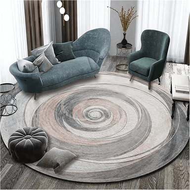 ALFOMBRA ANTIDESLIZANTE REDONDA 200 CM PISO HOGAR DECORATIVA - 3