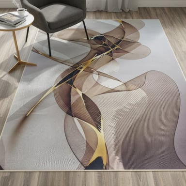 ALFOMBRA DE PISO 150X200CM TEXTURA SUAVE PIEL DE DURAZNO BASE ANTIDESLIZANTE - 1
