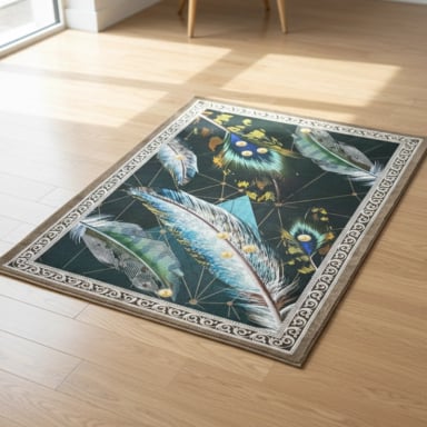 ALFOMBRA DE PISO 150X200CM TEXTURA SUAVE PIEL DE DURAZNO BASE ANTIDESLIZANTE - 1