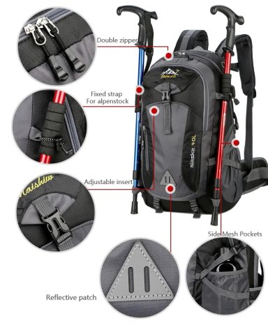 MOCHILA MULTIFUNCIONAL OUTDOOR IMPERMEABLE PARA NOTEBOOK Y VIAJES - 4