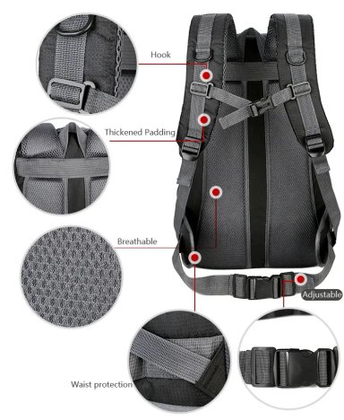 MOCHILA MULTIFUNCIONAL OUTDOOR IMPERMEABLE PARA NOTEBOOK Y VIAJES - 5