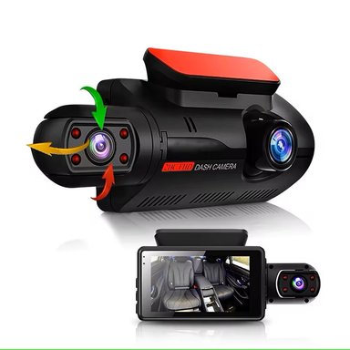 DASH CAM A68 MODELO CÁMARA DUAL 1080P AMPLIO ÁNGULO DE 150° GRABACIÓN CONTINUA - 1