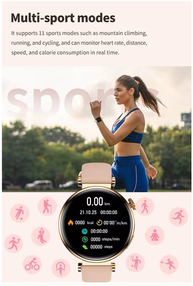 SMARTWATCH GT4 MINI ROSADO MUJER PANTALLA IPS 127 LLAMADAS BLUETOOTH - 7