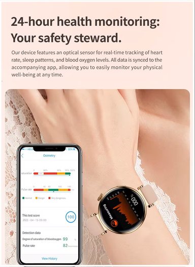 SMARTWATCH GT4 MINI ROSADO MUJER PANTALLA IPS 127 LLAMADAS BLUETOOTH - 9