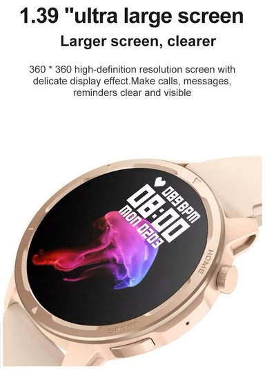 SMARTWATCH ELEGANTE 360X360 MONITOREO SALUD COMPATIBLE IOS ANDROID - 6
