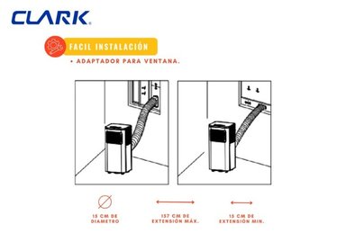 AIRE ACONDICIONADO PORTATIL 12000 BTU CLARK - 6