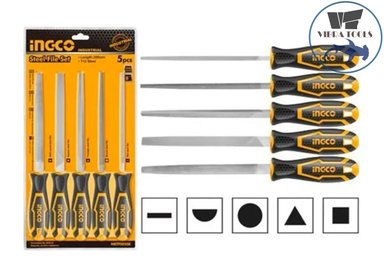 SET HERRAMIENTAS INGCO LIMAS 5 PIEZAS 8 PULGADAS ACERO INDUSTRIAL - 1