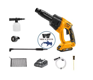 HIDROLAVADORA INGCO INALAMBRICA 20 V + BAT+ CARG+ 5 ACC - 1