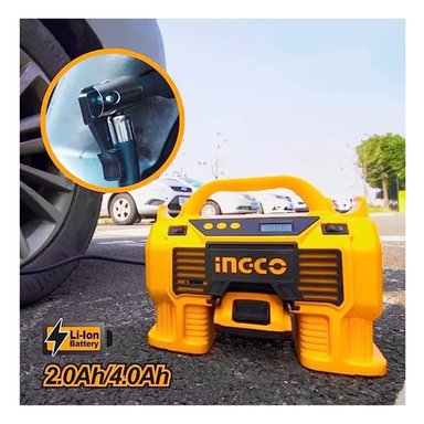 KIT INGCO COMPRESOR INALÁMBRICO 20V 160 PSI + BAT+ CARG+ ACC - 2