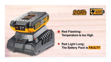 CARGADOR INGCO DE BATERÍAS 20V INDUSTRIAL FCLI2001-7 - 3