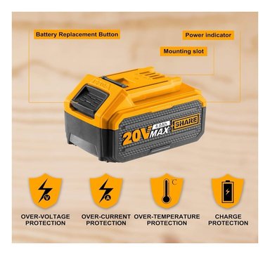 BATERÍA INGCO INDUSTRIAL P20S 20V 4 AH FBLI2002 - 4