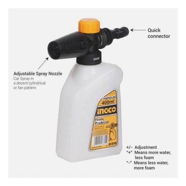 RECIPIENTE DE JABÓN INGCO 400 ML PARA HIDROLAVADORA AMFP4002 - 4