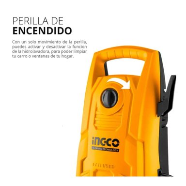 HIDROLAVADORA INGCO ELÉCTRICA 1400 W 130 BAR HPWR14008 - 2