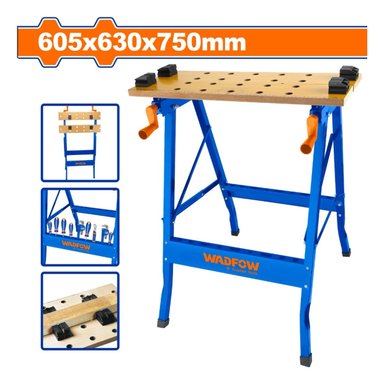 BANCO WADFOW TRABAJO PLEGABLE 100 KG 60X63X75 CM WWE1525 - 1