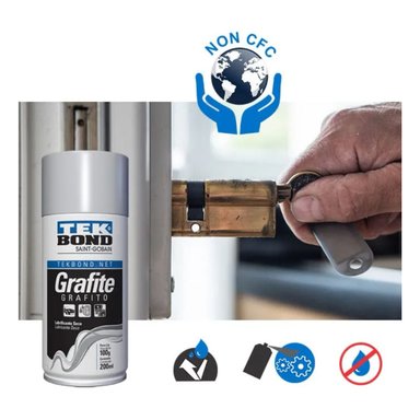 LUBRICANTE DE GRAFITO EN SPRAY 200 ML 100 GR LUBRICANTE SECO - 4
