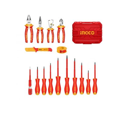 SET HERRAMIENTAS AISLADOS VDE INGCO INDUSTRI 16 PZ HKITH1601 - 1