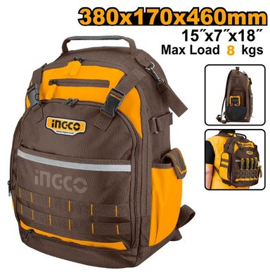 MOCHILA INGCO PORTA HERRAMIENTA INDUSTRIAL 46X38X17 HBP01028 - 5