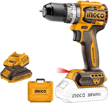 TALADRO PERCUTOR INAL INGCO BRUSHLESS +BAT +CARG CIDLI20602 - 6