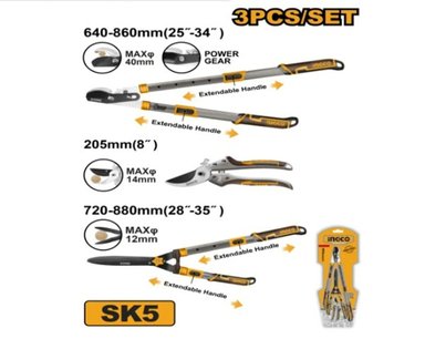 SET TIJERAS INGCO 3 PODA 8 25-34 28-35" HLT93301 - 5