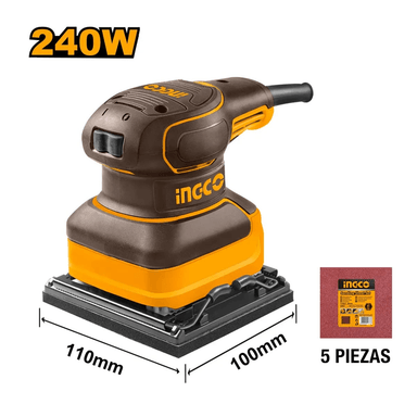 LIJADORA ORBITAL ELECTRICA 240W 110X100 MM INGCO PS2416 - 1