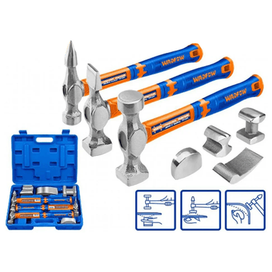 SET JUEGO DE MARTILLOS PARA CARROCERIA 7 PZS WADFOW WHZ1D07 - 3