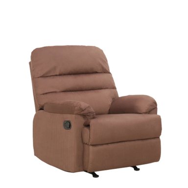 BERGERE RECLINABLE BUZZATI COMPACTO MICROFIBRA TEXTURIZADA COLOR MOCA SILLON DE DESCANSO - 1