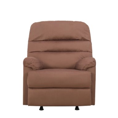 BERGERE RECLINABLE BUZZATI COMPACTO MICROFIBRA TEXTURIZADA COLOR MOCA SILLON DE DESCANSO - 2