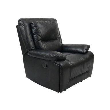 BERGERE RECLINABLE BECKETT CON FUNCION MECEDORA ECOCUERO NEGRO SILLON DE DESCANSO - 1