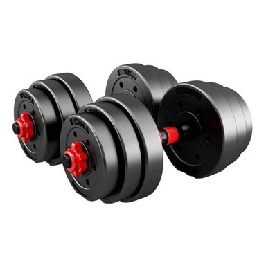 SET MANCUERNAS Y BARRA UNIBLES 30KG AJUSTABLES - 4
