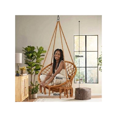 SILLA HAMACA COLGANTE CLICK VENTAS BEIGE COLUMPIO TERRAZA - 6