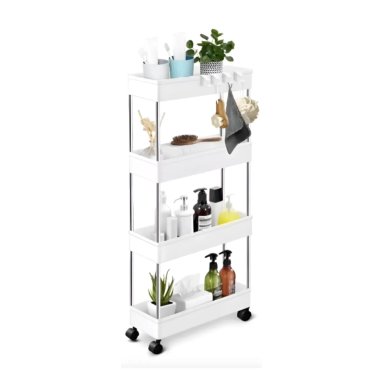 Estante Organizador Baño 4 Niveles Carrito Multifuncional Color Blanco - 1