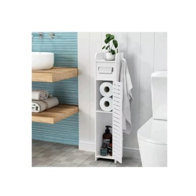 ESTANTE DE BAÑO ORGANIZADOR BLANCO 15X16X80CM - 4