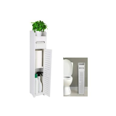 ESTANTE DE BAÑO ORGANIZADOR BLANCO 15X16X80CM - 5