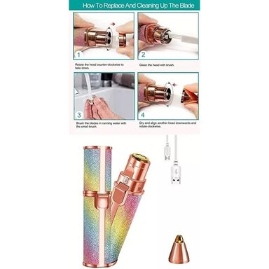 DEPILADORA CLICK VENTAS REMOVEDORA DE VELLO FACIAL CEJA 2 EN 1 RECARGABLE - 3