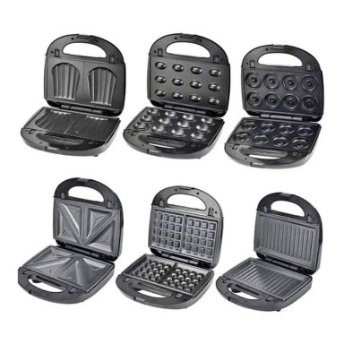 MÁQUINA DONAS CLICK VENTAS 6 EN 1 SANDWICHERA WAFFLES PARRILLA NUECES - 4