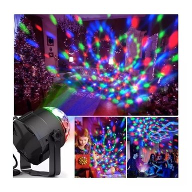 BOLA LUCES LED CLICK VENTAS LÁSER DISCO MULTICOLOR CON CONTROL REMOTO - 2