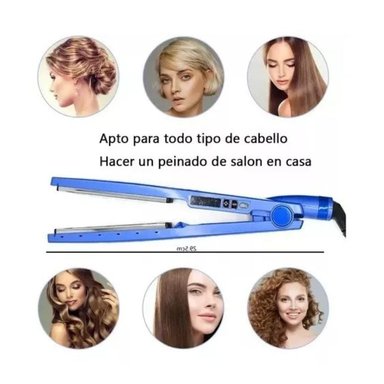PLANCHA ALISADORA PROFESIONAL Y TENAZA RIZADORA CABELLO PELO - 2