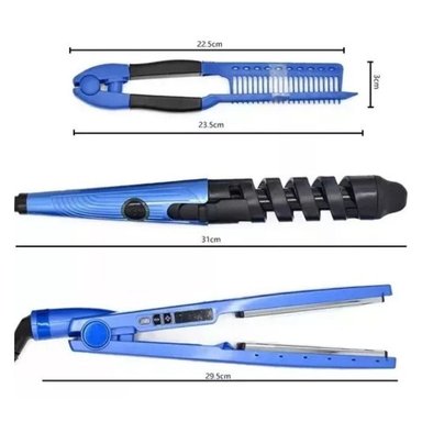 PLANCHA ALISADORA PROFESIONAL Y TENAZA RIZADORA CABELLO PELO - 4